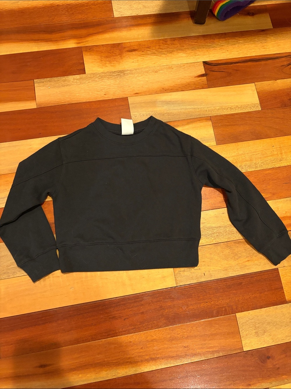 Kids Black Crewneck Sweater